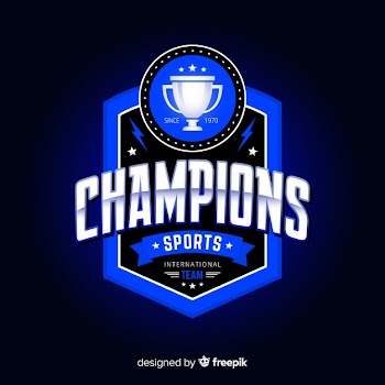 Modern sport logo template with abstract design Free Vector