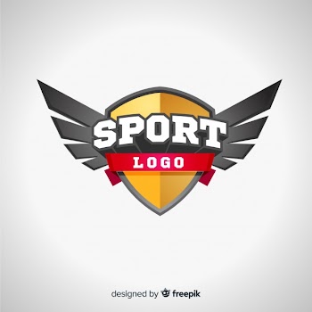 Modern sport logo template with abstract design Free Vector