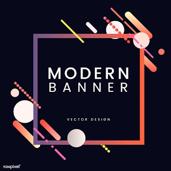 Modern square banner in colorful frame illust.. | Free stock vector - 513423