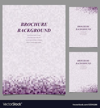 Modern square pattern brochure background set vector image