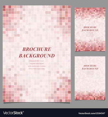 Modern square pattern brochure background set vector image
