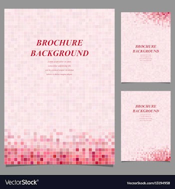 Modern square pattern brochure background set vector image