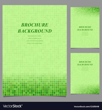 Modern square pattern brochure background set vector image