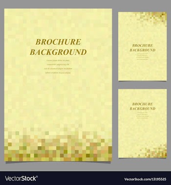 Modern square pattern brochure background set vector image