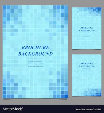 Modern square pattern brochure background set vector image