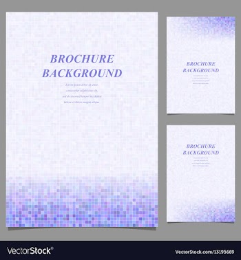 Modern square pattern brochure background set vector image