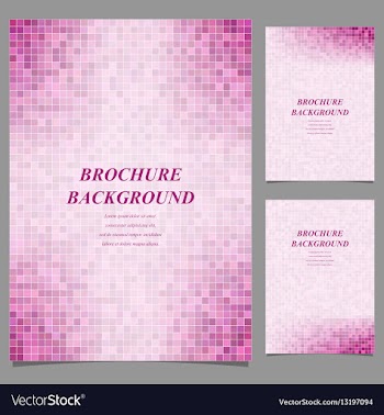 Modern square pattern brochure background set vector image