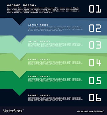 Modern strips infographics 10 options banner for vector image