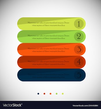 Modern strips infographics 10 options banner for vector image