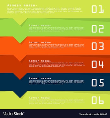 Modern strips infographics 10 options banner for vector image