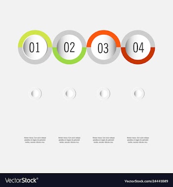 Modern strips infographics 10 options banner for vector image