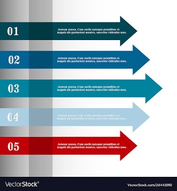 Modern strips infographics 10 options banner for vector image