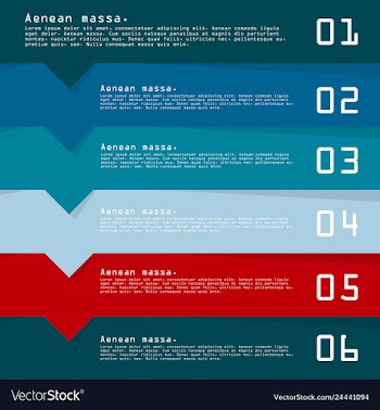 Modern strips infographics 10 options banner for vector image
