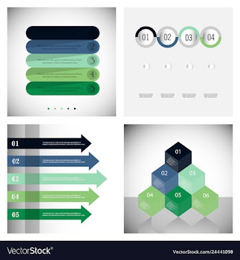Modern strips infographics 10 options banner for vector image
