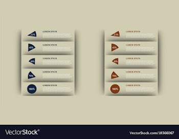 Modern strips infographics different options vector image