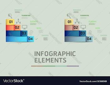 Modern strips infographics different options vector image