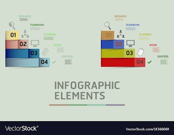 Modern strips infographics different options vector image
