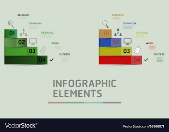 Modern strips infographics different options vector image