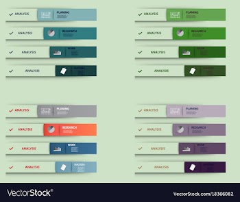 Modern strips infographics different options vector image