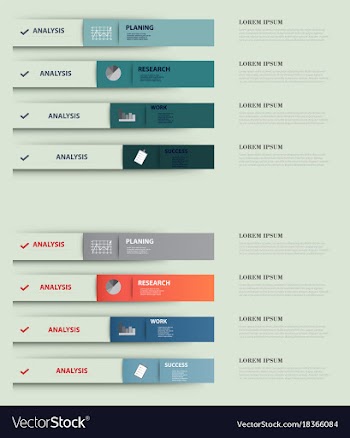Modern strips infographics different options vector image