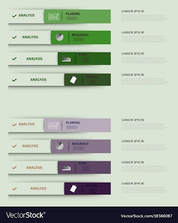 Modern strips infographics different options vector image