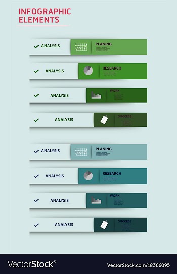 Modern strips infographics different options vector image