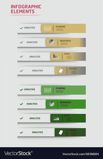 Modern strips infographics different options vector image