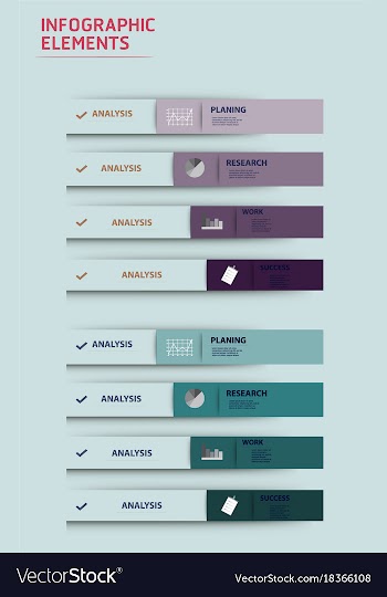 Modern strips infographics different options vector image
