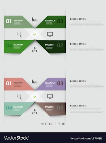 Modern strips infographics different options vector image