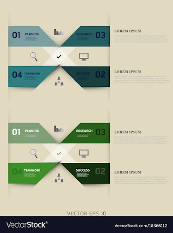 Modern strips infographics different options vector image