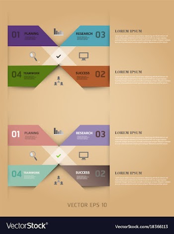 Modern strips infographics different options vector image
