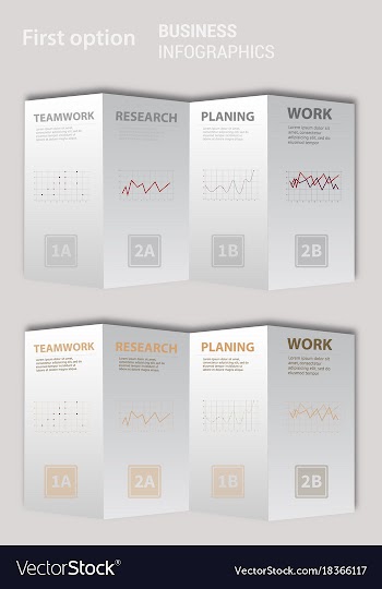 Modern strips infographics different options vector image