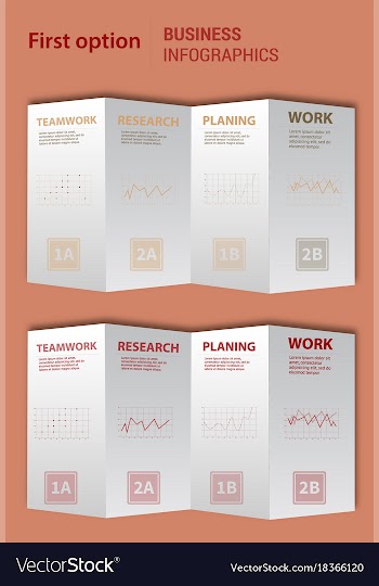 Modern strips infographics different options vector image