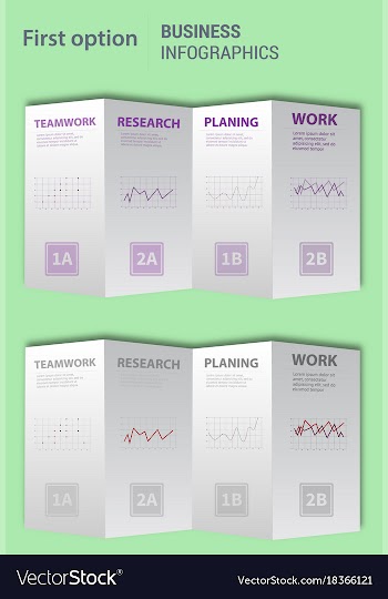 Modern strips infographics different options vector image