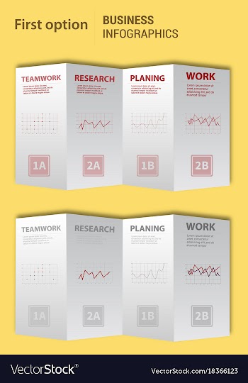 Modern strips infographics different options vector image