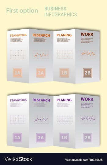 Modern strips infographics different options vector image