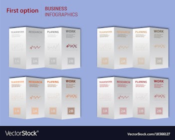 Modern strips infographics different options vector image