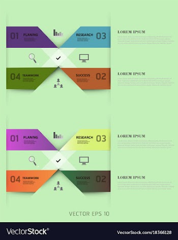 Modern strips infographics different options vector image