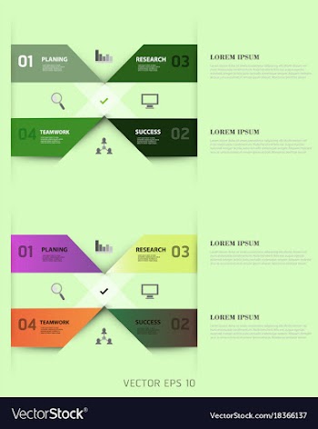 Modern strips infographics different options vector image