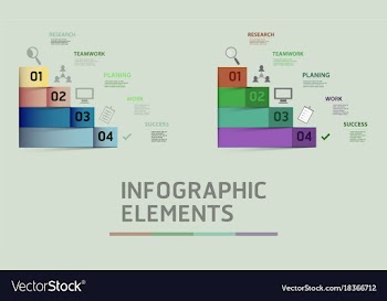 Modern strips infographics different options vector image