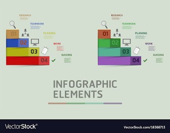 Modern strips infographics different options vector image