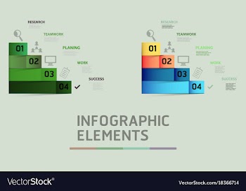 Modern strips infographics different options vector image