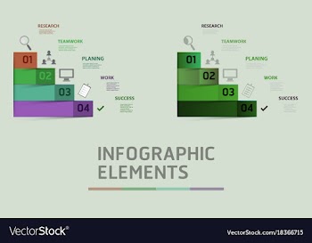 Modern strips infographics different options vector image