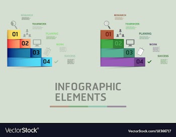 Modern strips infographics different options vector image