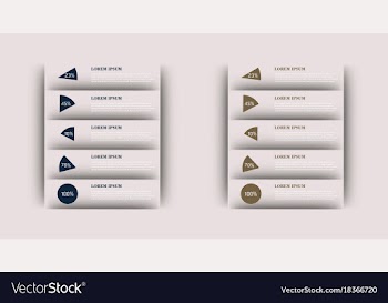 Modern strips infographics different options vector image