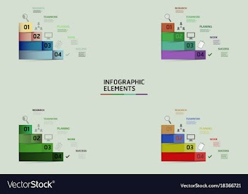Modern strips infographics different options vector image