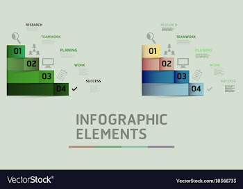 Modern strips infographics different options vector image