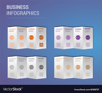 Modern strips infographics different options vector image