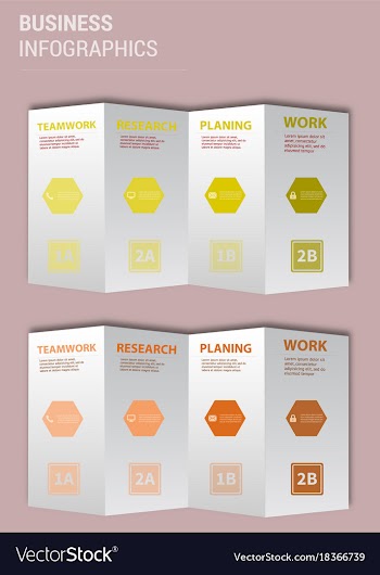 Modern strips infographics different options vector image