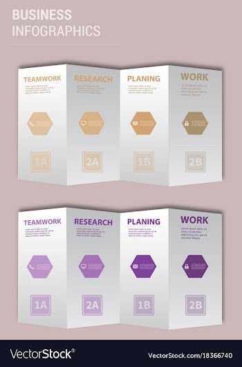 Modern strips infographics different options vector image